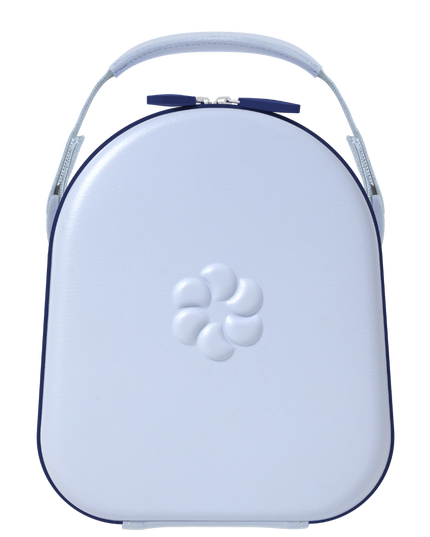 Light Blue StoryCase, hard shell travel case for StoryPhones and StoryShields. 